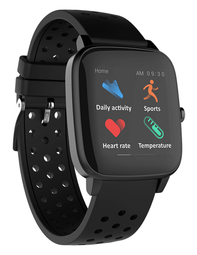 Smartwatch with Dynamic Heart Rate, Temperature, Blood Oxygen, and Blood Pressure Monitor