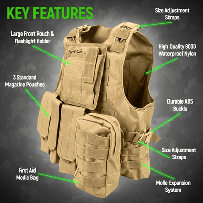 XGear Tactical Military Tactical Plate Carrier Vest