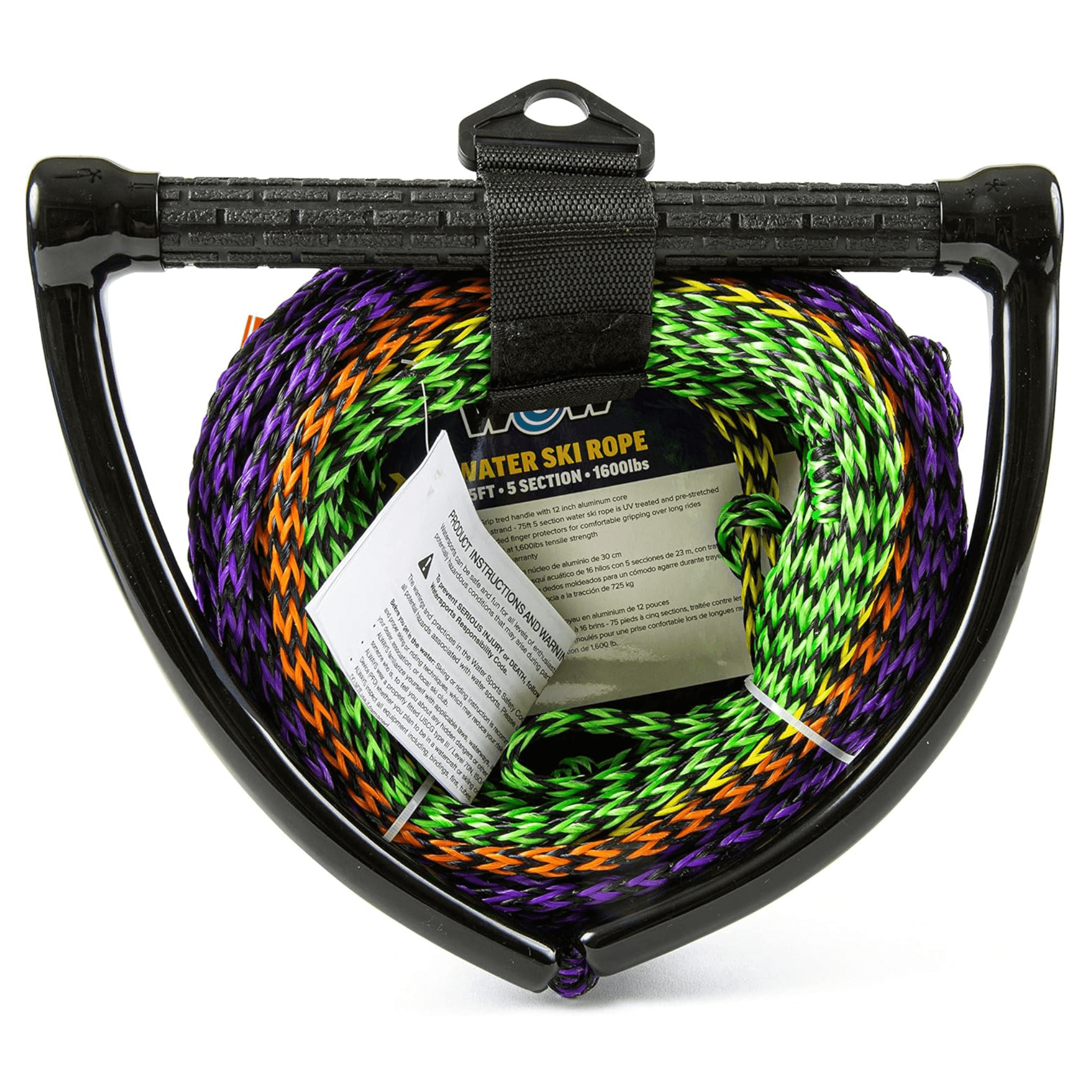 WOW Watersports 75ft 5-Section Pre-Stretched Water Ski Rope