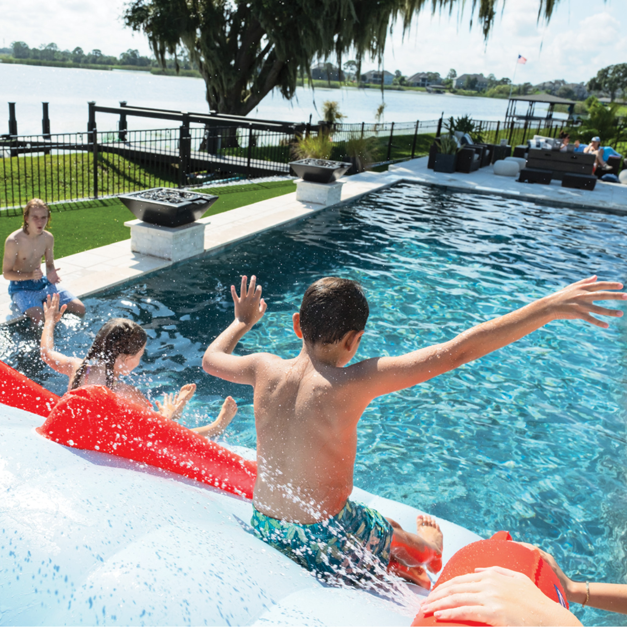 WOW Sports Big Kahuna Two-Lane Slide for In-Ground Pools