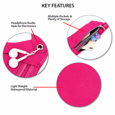 XGear Fitness Waterproof Fanny Pack for Running and Travel