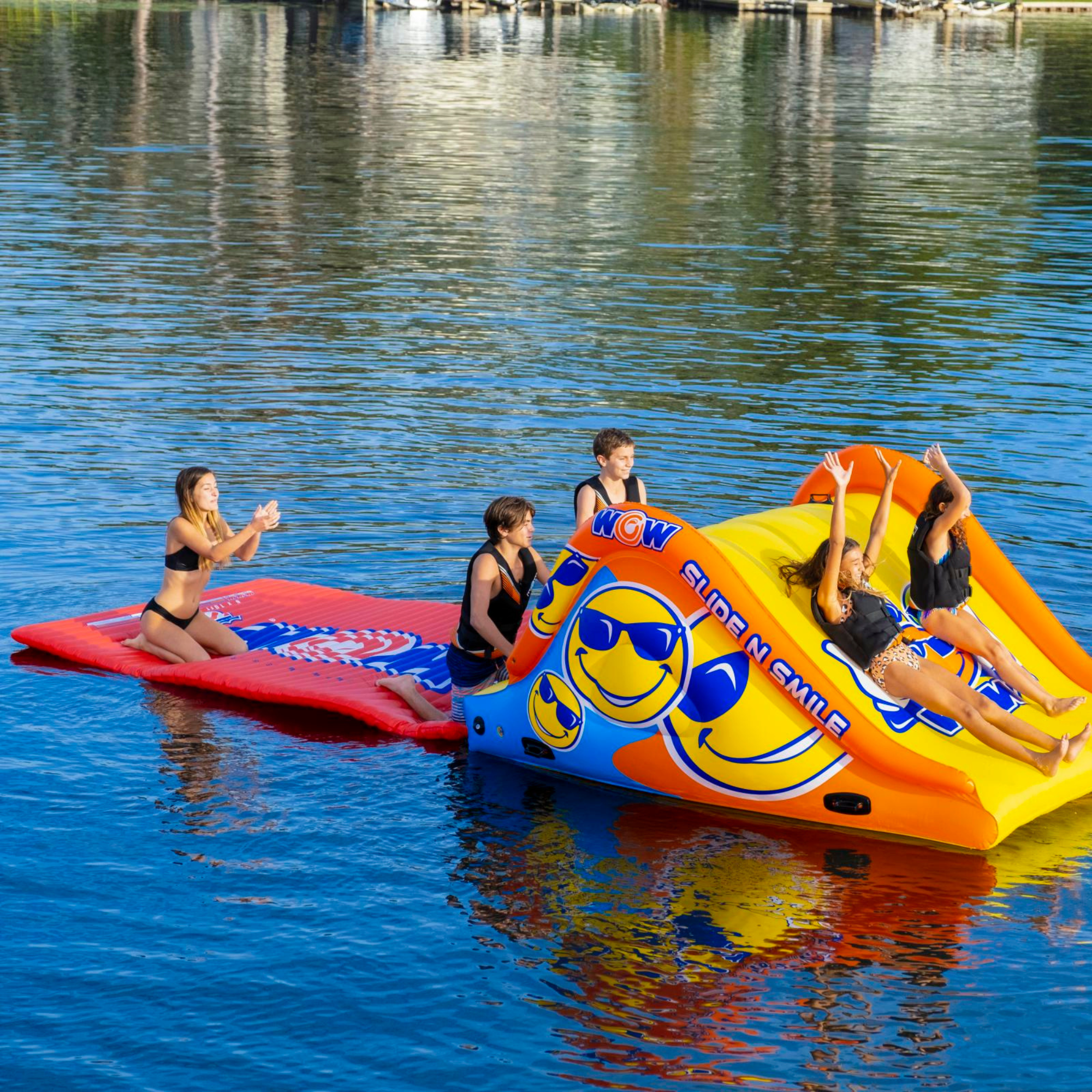 WOW Watersports Slide and Water Walkway Slide N Smile Combo