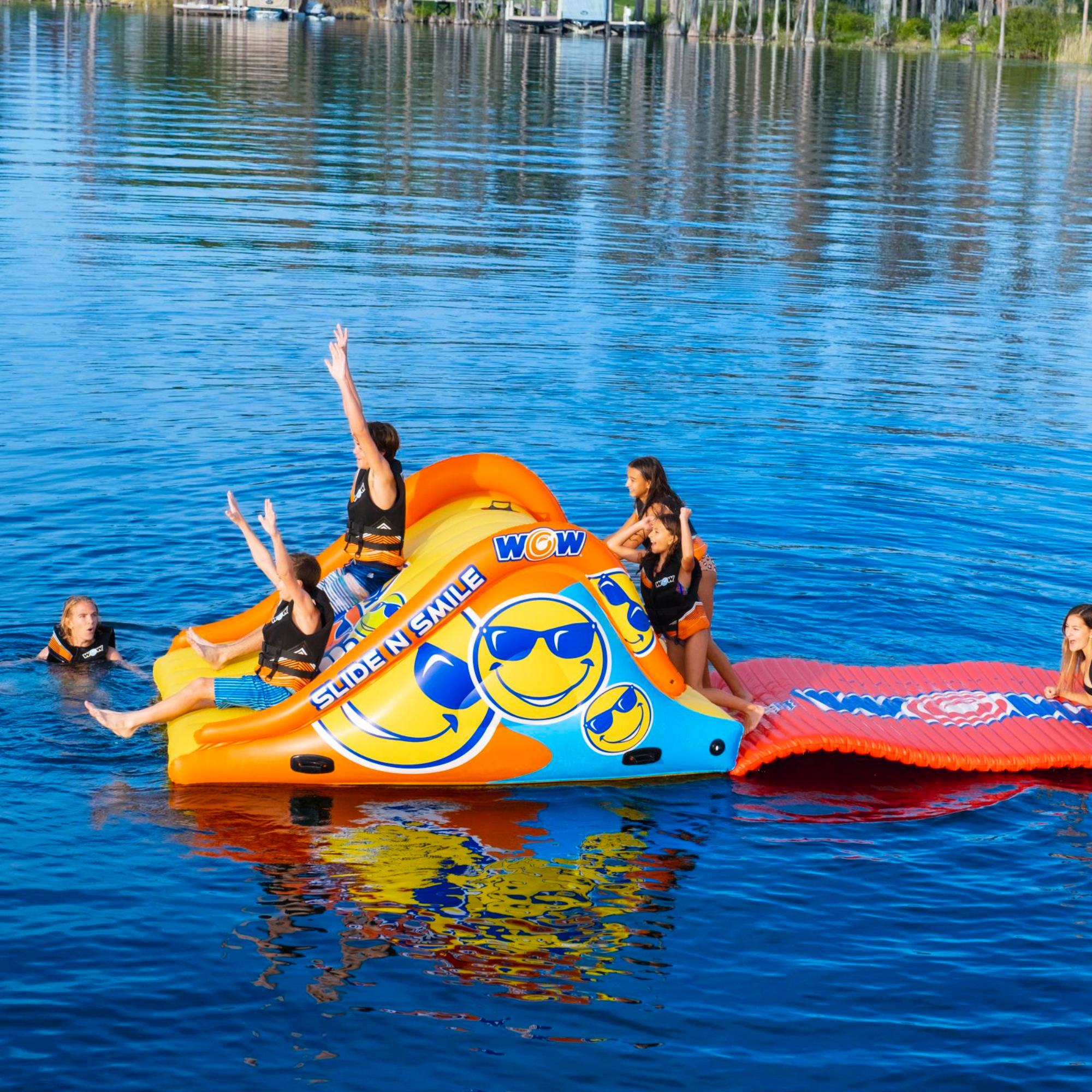 WOW Watersports Slide and Water Walkway Slide N Smile Combo