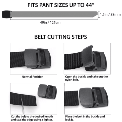 XGear Tactical Adjustable Nylon Belt with Plastic Buckle