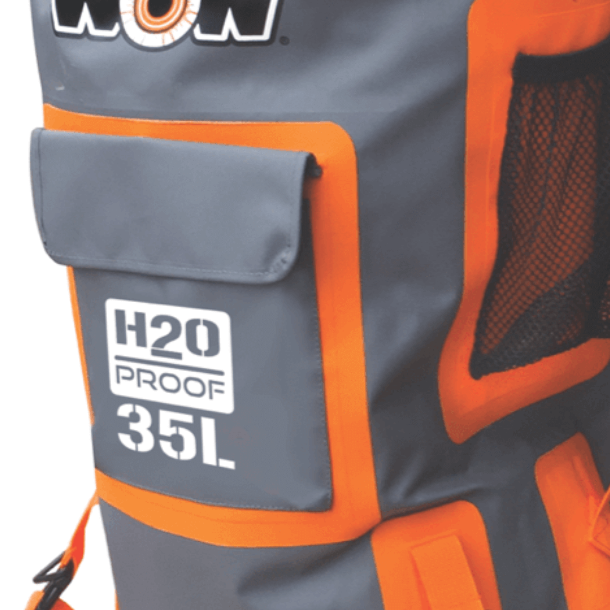 WOW Watersports H2O Proof Dry Backpack with Adjustable Strap Orange