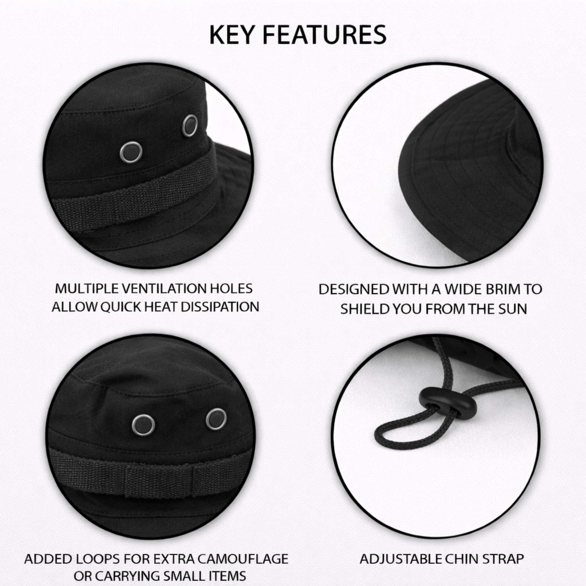 XGear Tactical Wide Brim Boonie Bucket Hat