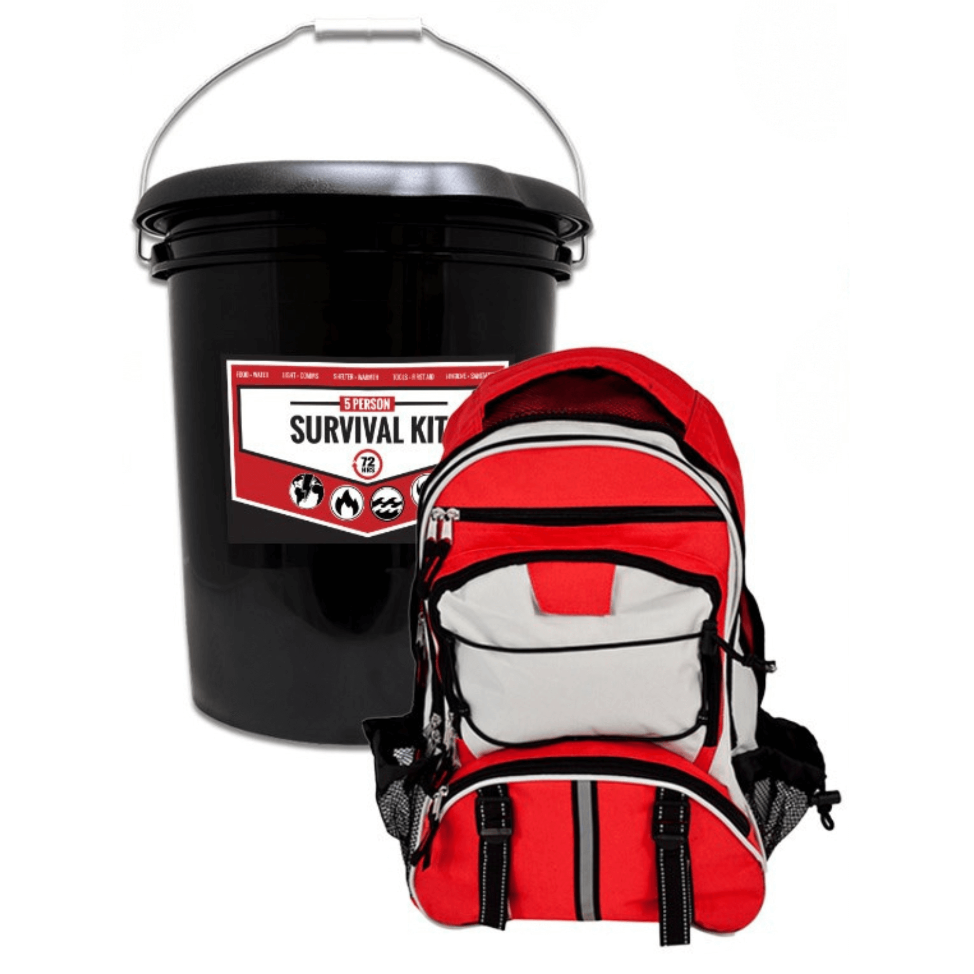 WSK 5-Person 72-Hour Emergency Survival Bucket Kit