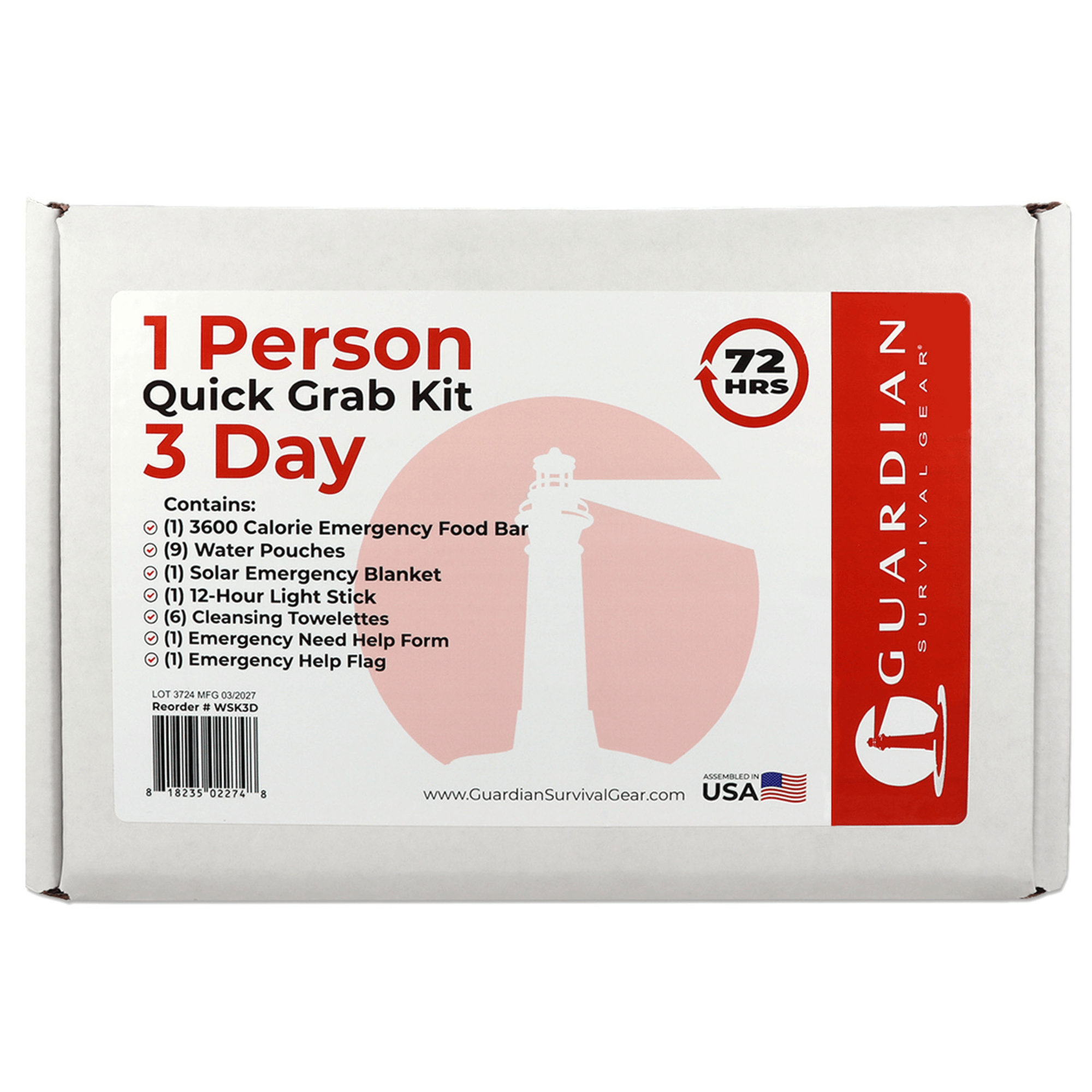 WSK 72-Hour Emergency Survival Grab Bag Kit