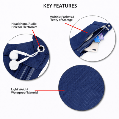 XGear Fitness Waterproof Fanny Pack for Running and Travel