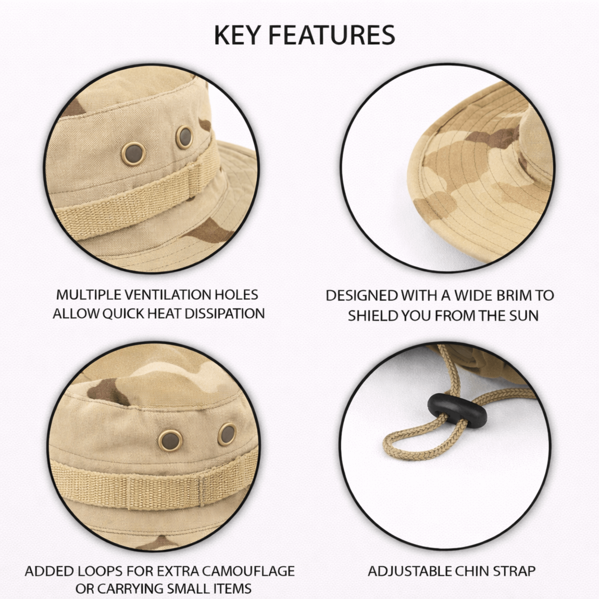 XGear Tactical Wide Brim Boonie Bucket Hat