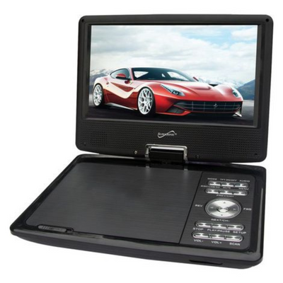 9" Portable DVD Player With Digital TV, USB/SD Inputs & Swivel Display