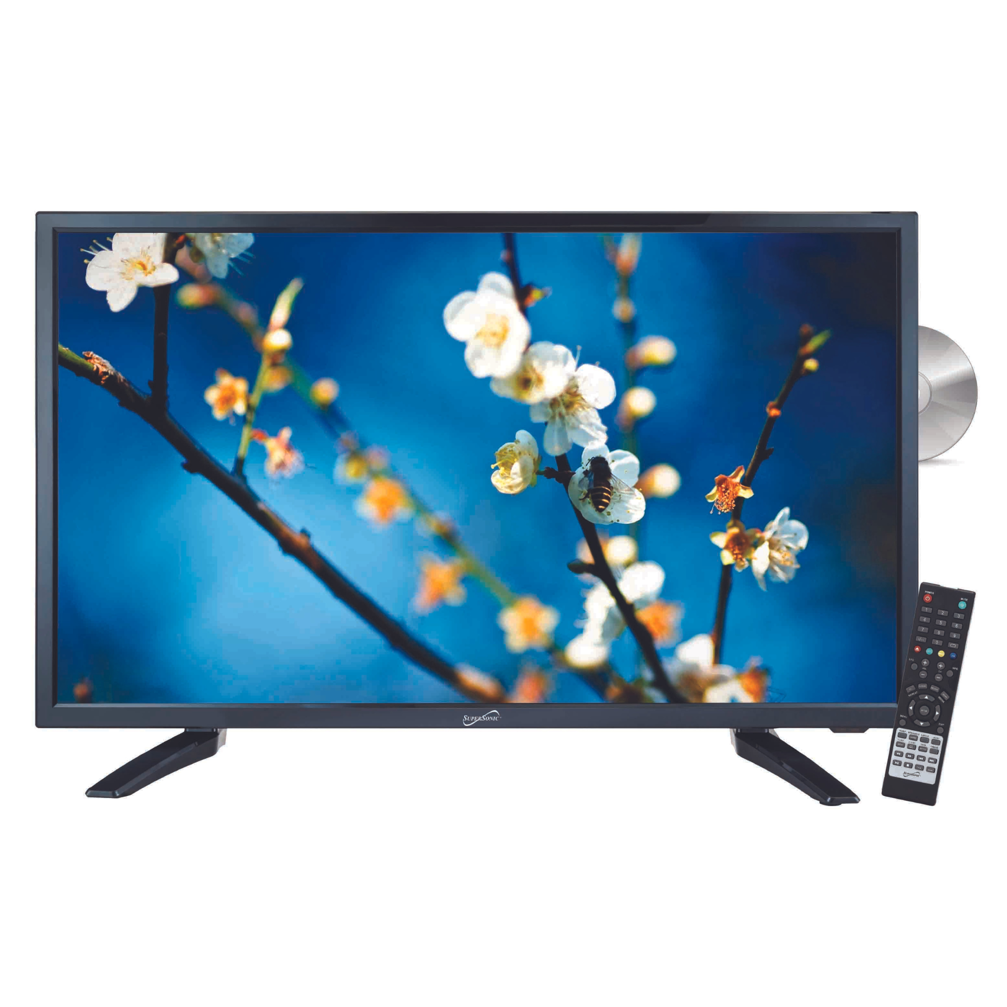 22" Supersonic 12 Volt AC/DC LED HDTV with DVD Player, USB, SD Card Reader and HDMI
