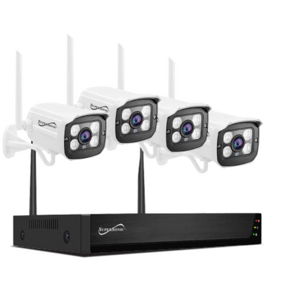 Wireless Security Camera System with 4x FHD Indoor/Outdoor Cameras