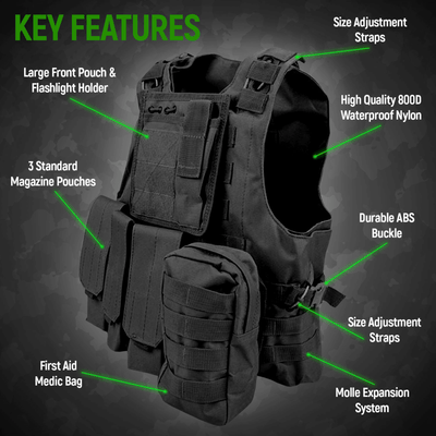 XGear Tactical Military Tactical Plate Carrier Vest