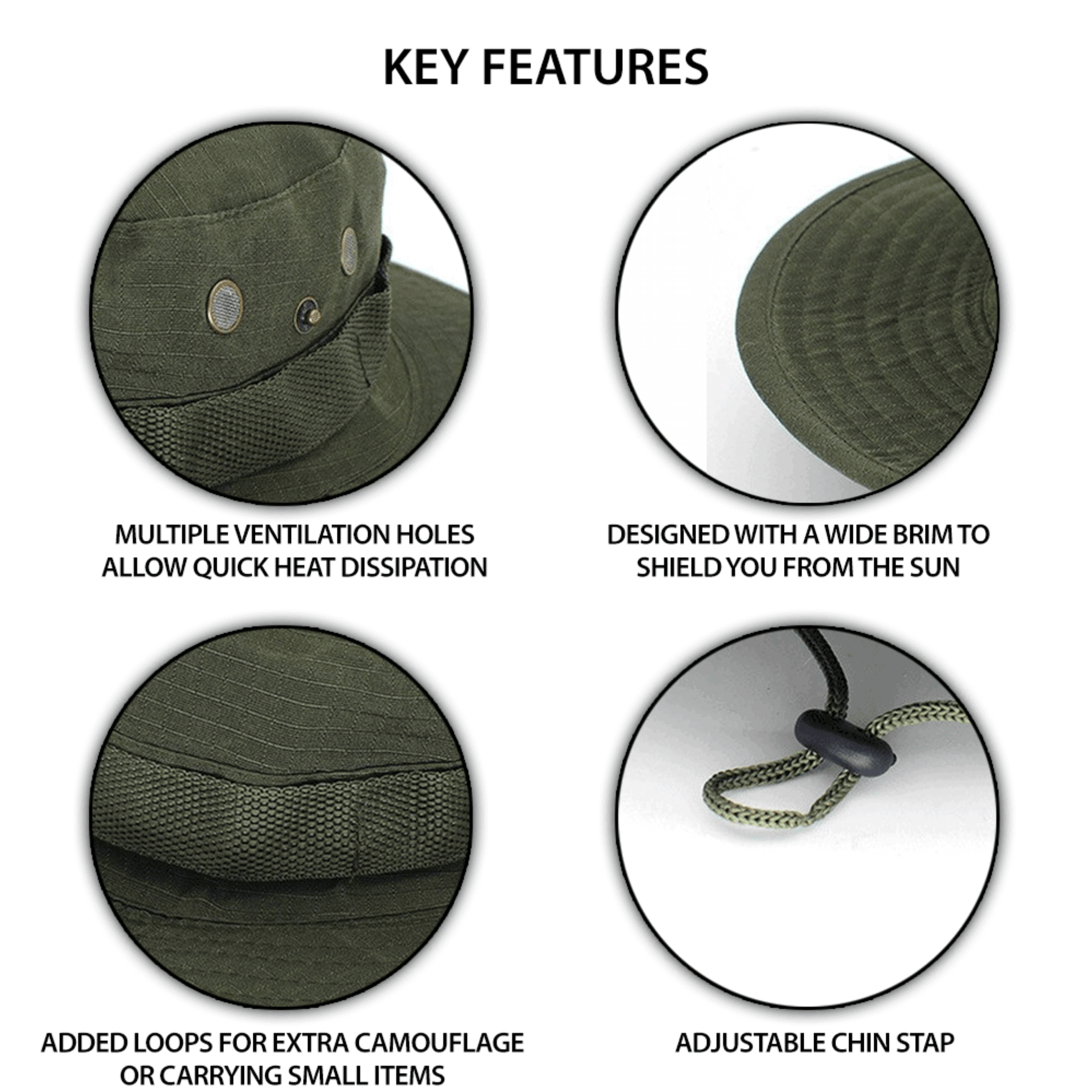 XGear Tactical Wide Brim Boonie Bucket Hat