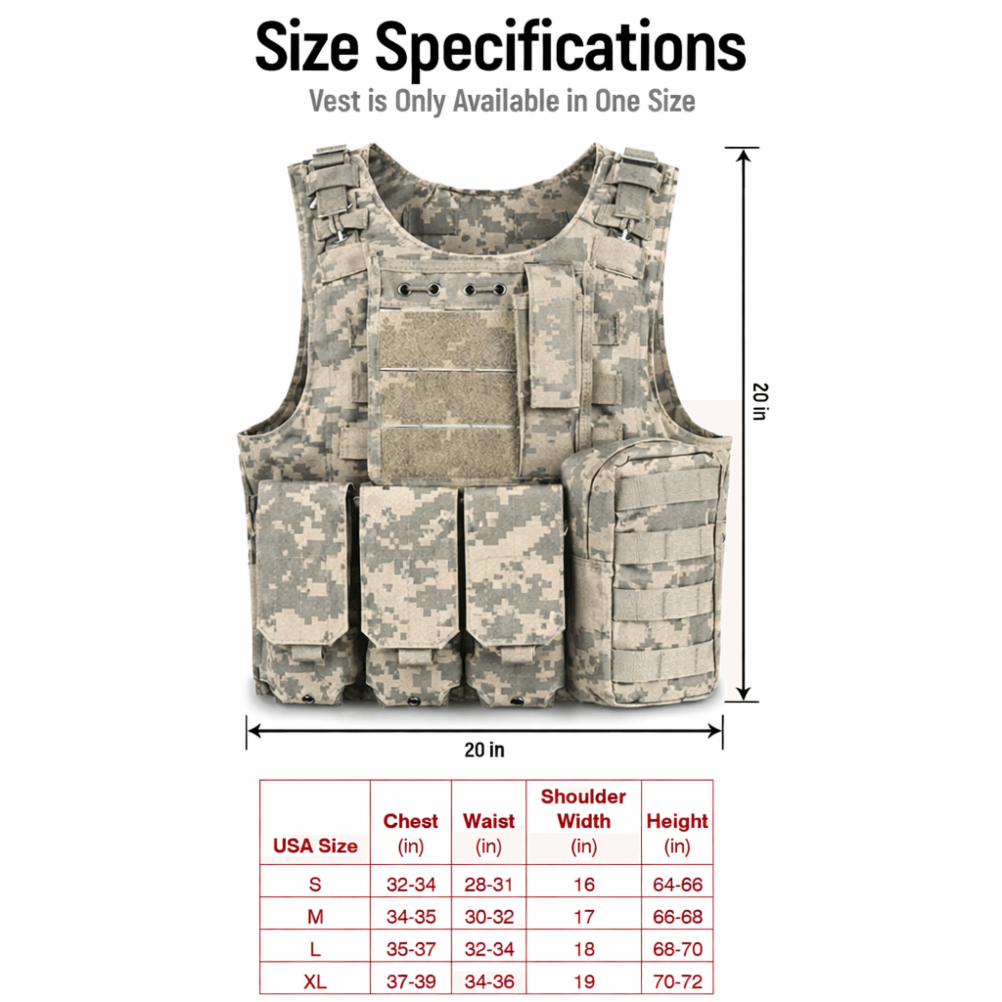 XGear Tactical Military Tactical Plate Carrier Vest