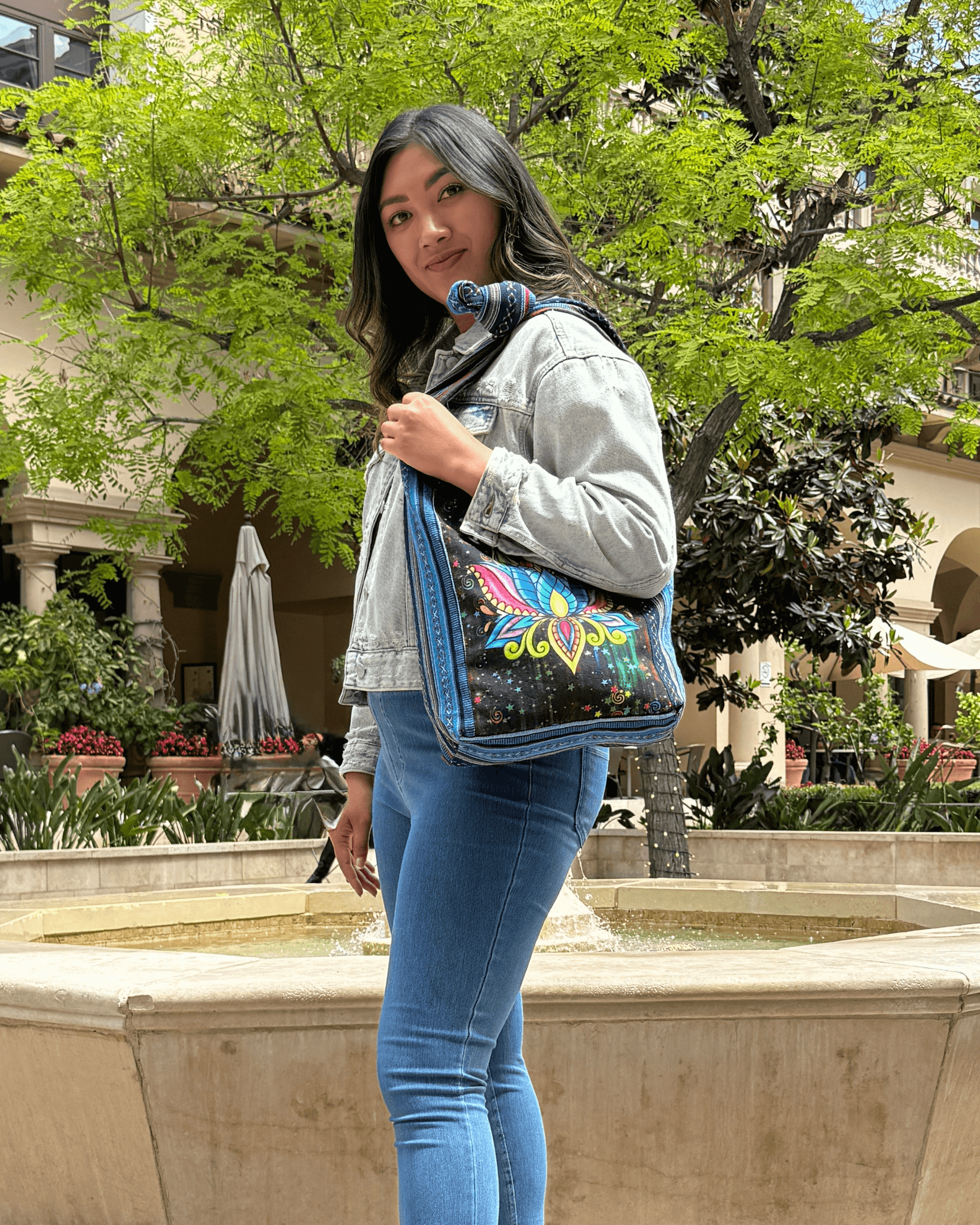 Kathmandu Collection Lotus Handmade Hobo Bag