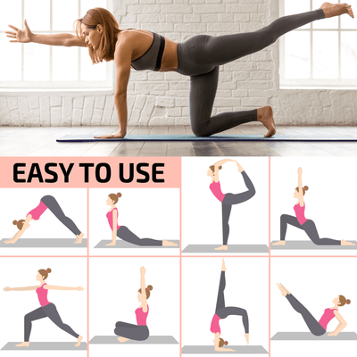 XGear Fitness Thick Travel Yoga Mat with Carrying Strap