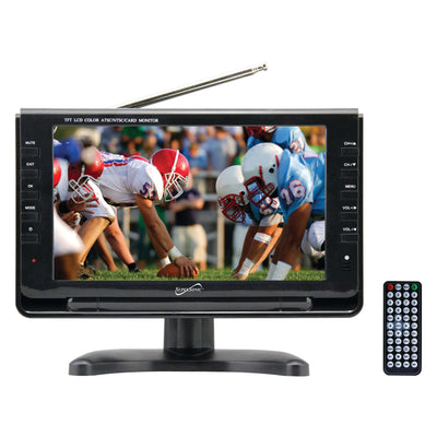 Supersonic 9" Portable Digital LCD TV with USB & SD Inputs, 12 Volt AC/DC Compatible for RVs (SC-499)
