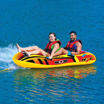 WOW Sports Jet Boat 2 Person Towable Water Tube For Pool and Lake (17-1020)