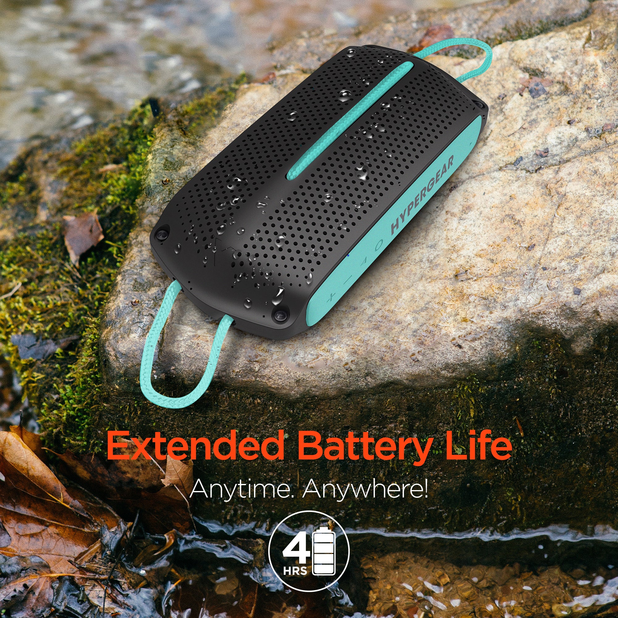 HyperGear Wave Water Resistant Wireless Speaker with Extended Battery Life