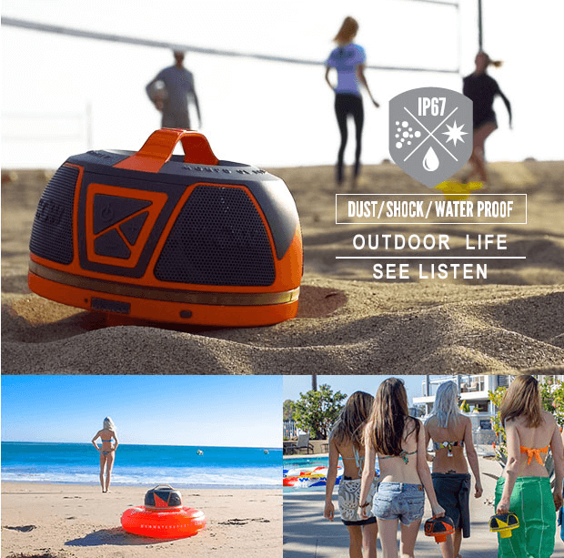 WOW Sports WOW-SOUND Floating Waterproof Stereo Bluetooth Speaker