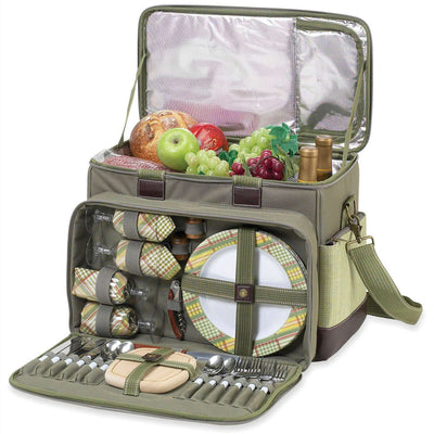 Picnic at Ascot Bold Deluxe Picnic Cooler for 4
