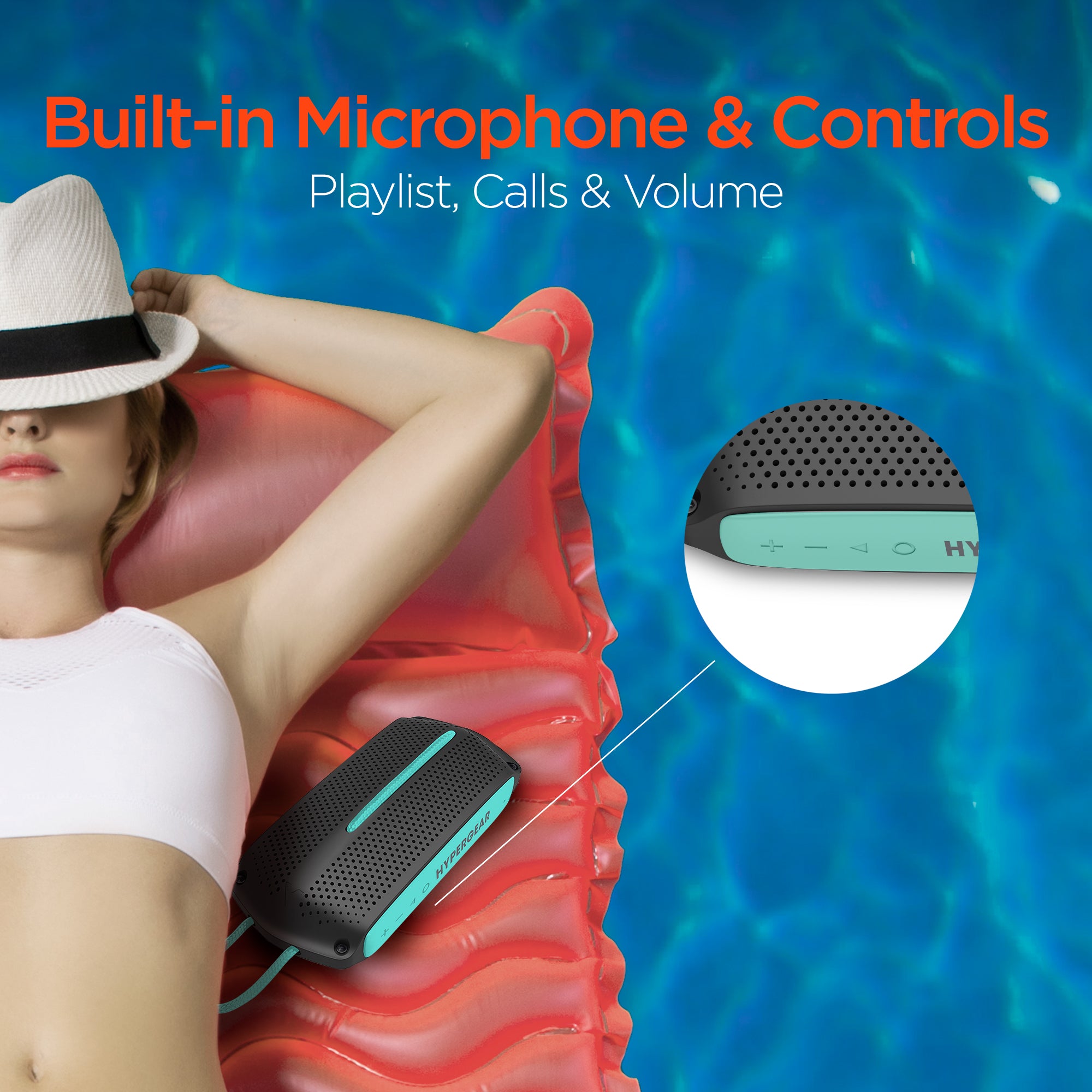 HyperGear Wave Water Resistant Wireless Speaker with Extended Battery Life