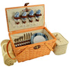 Picnic at Ascot Settler Traditional American Style Picnic Basket with Service for 4 & Blanket
