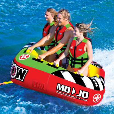 WOW Sports Mojo 1- 3 Person Towable Water Tube For Pool and Lake (16-1070)