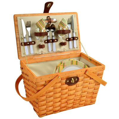 Picnic at Ascot Frisco Traditional American Style Picnic Basket with Service for 2