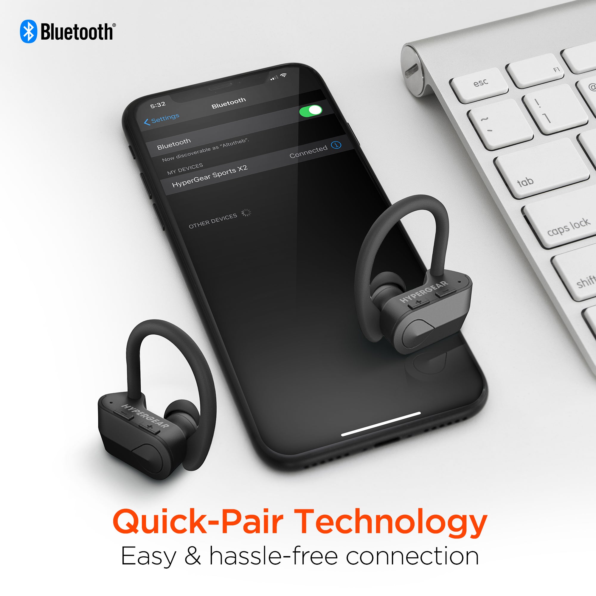 HyperGear Sport X2 True Wireless Earbuds with 4 Hours of Playtime per Charge