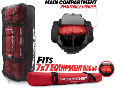 PowerNet All-Gear Transporter - Rolling Equipment Bag for Coaches (B007)
