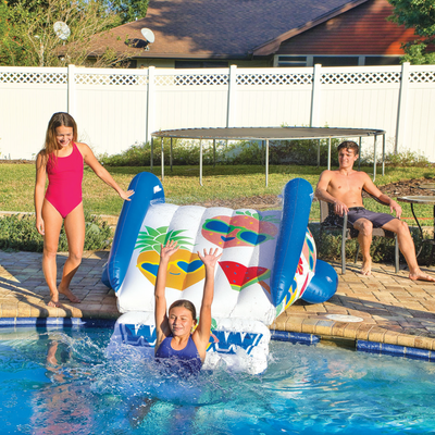 WOW Sports Fruit Fun Soaker Sprinkler Inflatable Slide for In-Ground Pools