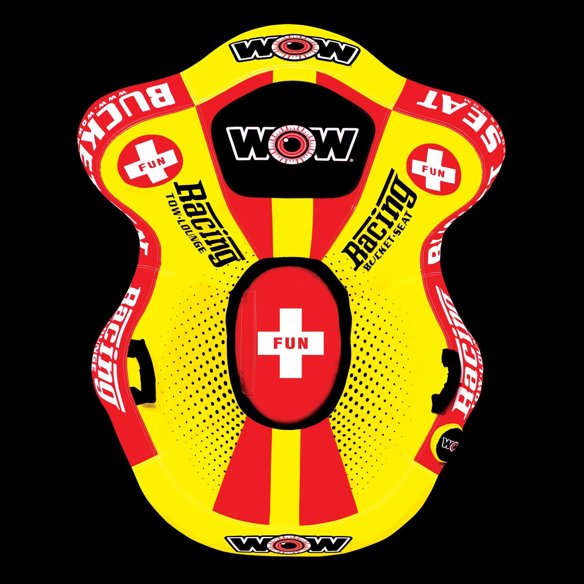 WOW Sports Bucket Seat 1 Person Towable Water Tube and Lounge Chair (14-1090)