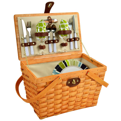 Picnic at Ascot Frisco Traditional American Style Picnic Basket with Service for 2