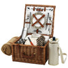 Picnic at Ascot Cheshire Basket for 2 w/coffee set & blanket
