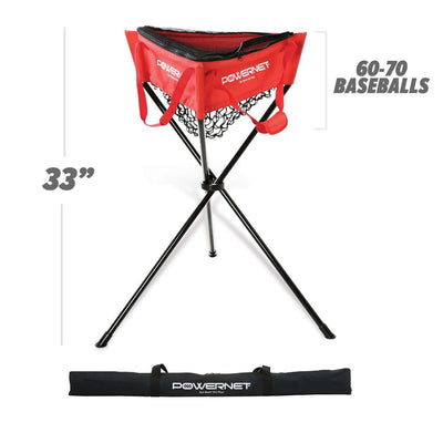 PowerNet Baseball Softball Zippered Removable Ball Caddy for Batting Practice