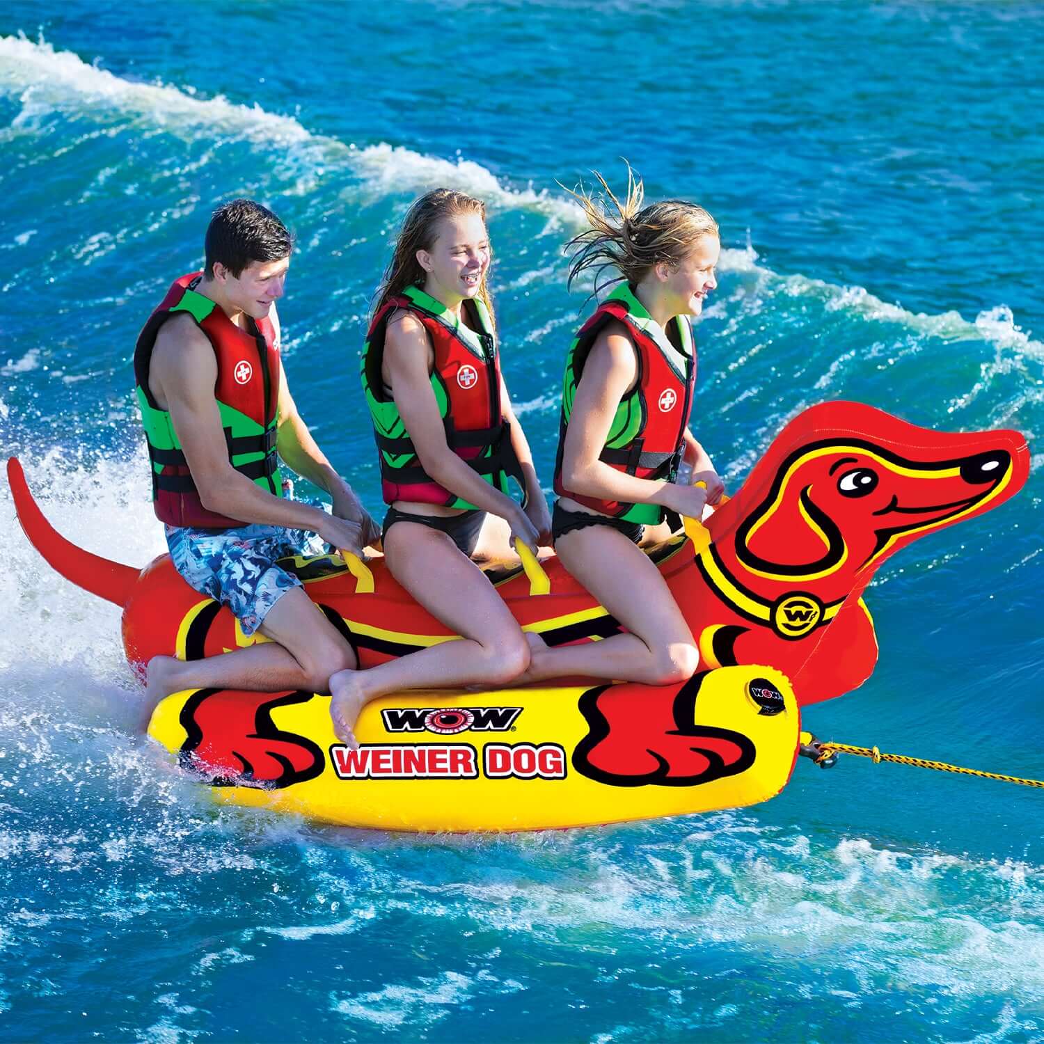 WOW Sports Weiner Dog 3 Towable (19-1010)