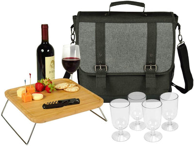 Picnic at Ascot Wine Messenger Bag w/ Table