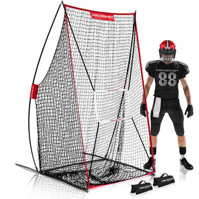 PowerNet 4x7 Ft Sideline Football Trainer Kicking Net with Canvas Carry Bag (1198)