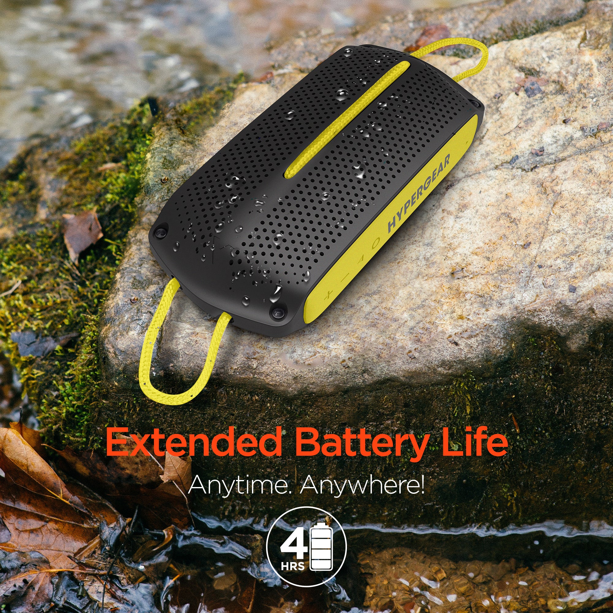 HyperGear Wave Water Resistant Wireless Speaker with Extended Battery Life