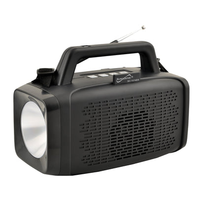 Solar Power Speaker with FM Radio & LED Flashlight (SC-1074ER)