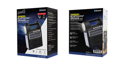 Solar Power Speaker with FM Radio / Flashlight / Lantern (SC-1075ER)