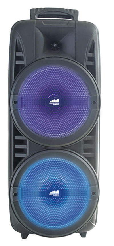 Portable Dual 8 inch Wireless Party Speakers with Disco Lights