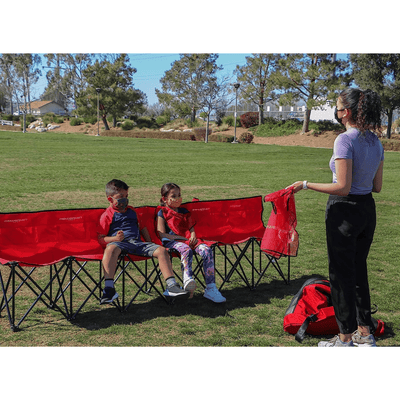 PowerNet 6-Seater Soccer Team Bench with Carry Bag