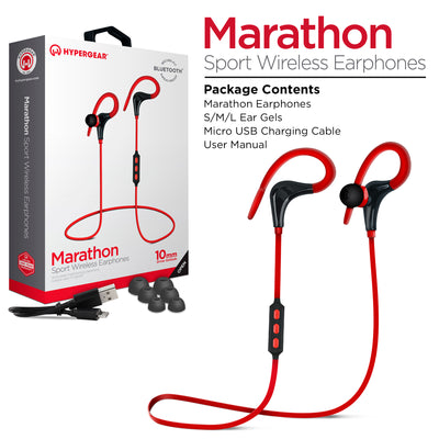 HyperGear Marathon Sport Wireless Bluetooth Earphones (MARPHONES-PRNT)