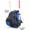 PowerNet Baseball Softball Backpack XL Helmet Carry (1047)