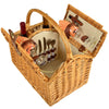 Picnic at Ascot Vineyard Willow Picnic Basket with service for 2