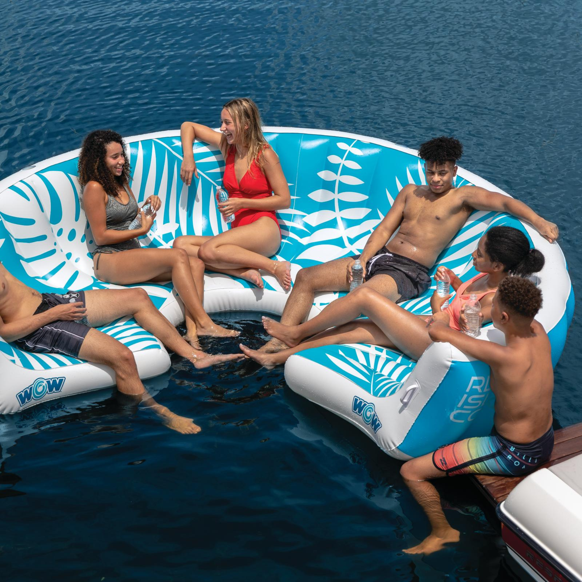 WOW Watersports Inflatable Lounging Resort Island for 6-8 People